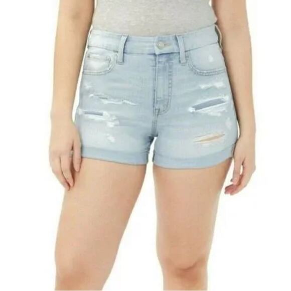 Aeropostale High Rise Curvy Midi Shorts 3” Sz 8 - Picture 1 of 9